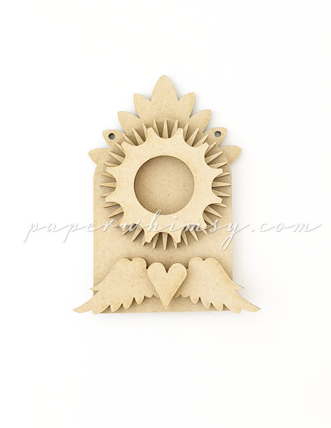 Odd Ornament - Cog & Wings - paperwhimsy