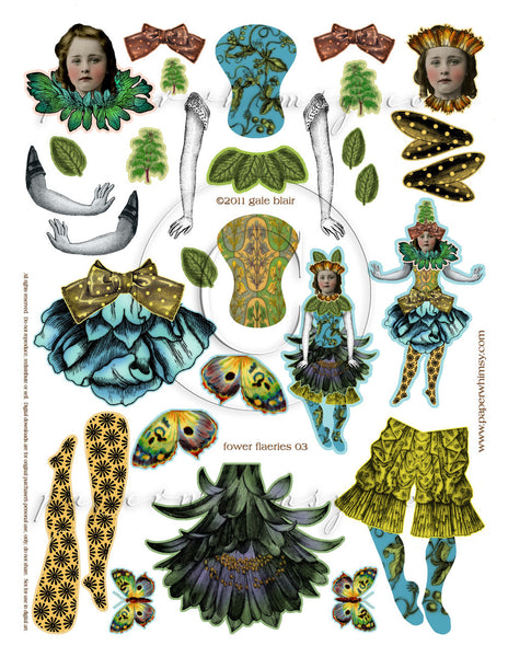 Fower Flaerie 003 PRINTED - paperwhimsy