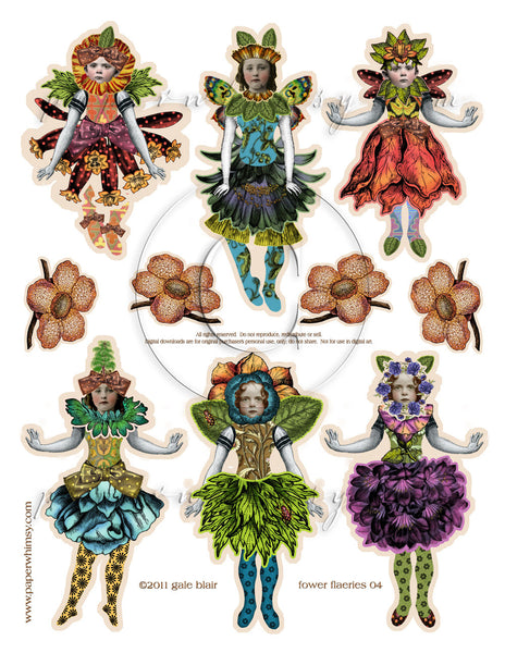 Fower Flaerie 004 PRINTED - paperwhimsy