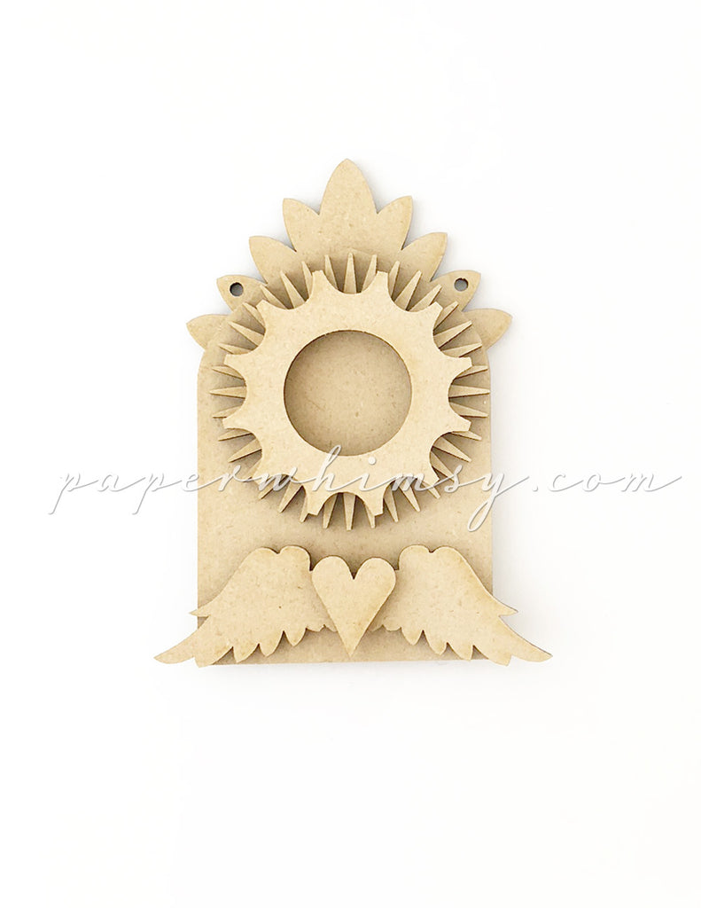 Odd Ornament - Cog & Wings - paperwhimsy