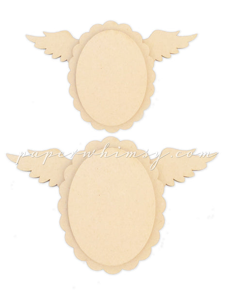 Curious Winged Cameos - paperwhimsy
