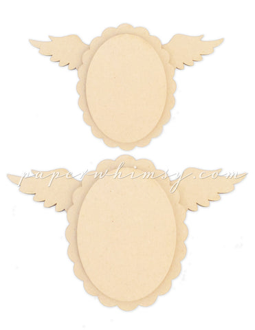 Curious Winged Cameos - paperwhimsy