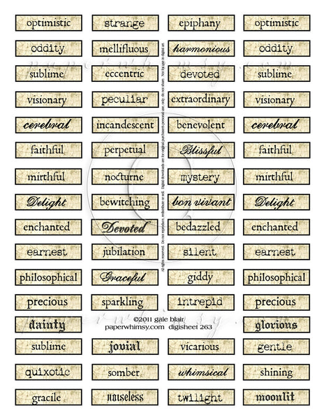 Digi 263 PRINTED - paperwhimsy