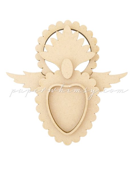 Heart Ex Voto Medallion - paperwhimsy