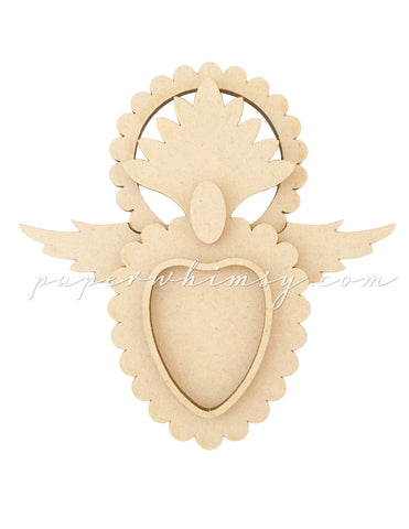 Heart Ex Voto Medallion - paperwhimsy