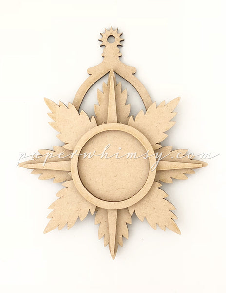 Feathered Star Ornament - paperwhimsy