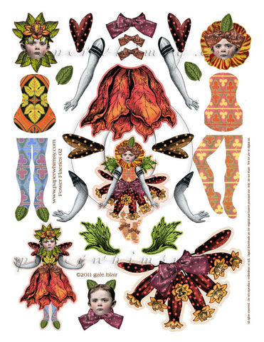 Fower Flaerie 002 PRINTED - paperwhimsy