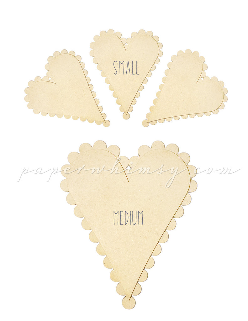 Perfect Scalloped Heart - paperwhimsy