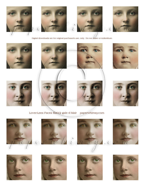 Lover Lees Faces DOWNLOAD - paperwhimsy