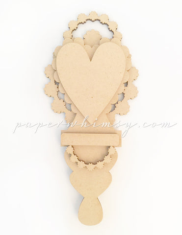 Curious Heart Medallion Ornate - paperwhimsy