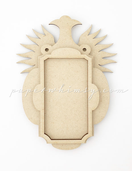 Odd Winged Medallion No.1 - paperwhimsy