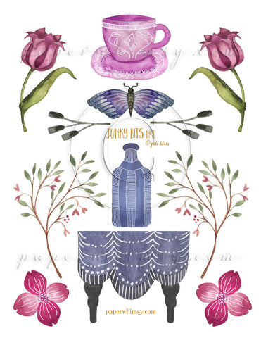 Junky Bits No.8 PRINTED - paperwhimsy