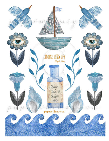 Junky Bits No.9 PRINTED - paperwhimsy