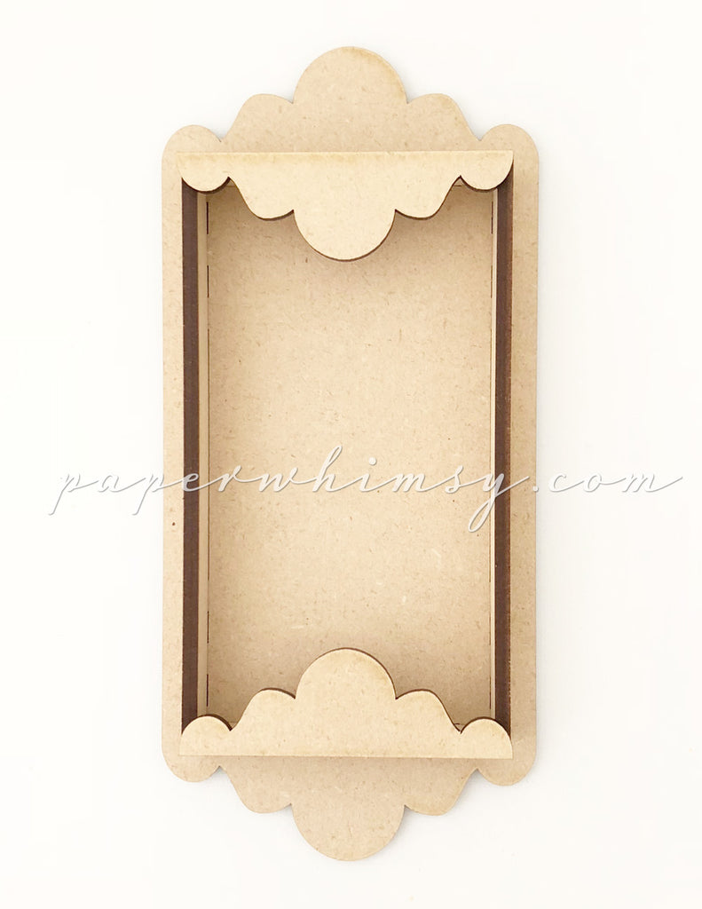 Scalloped Shadowbox - paperwhimsy