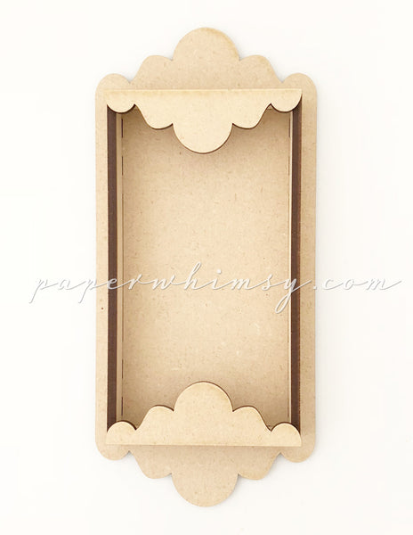 Scalloped Shadowbox - paperwhimsy